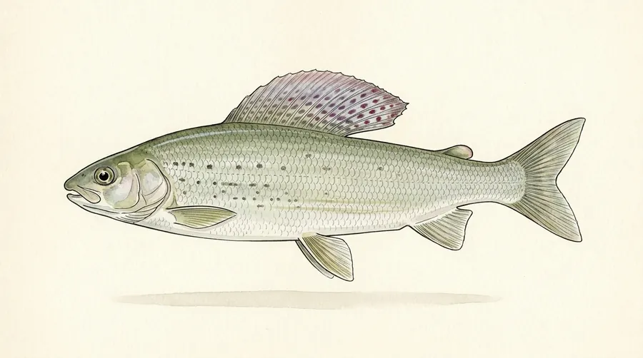 The fish with a sail: a painted plate of the grayling